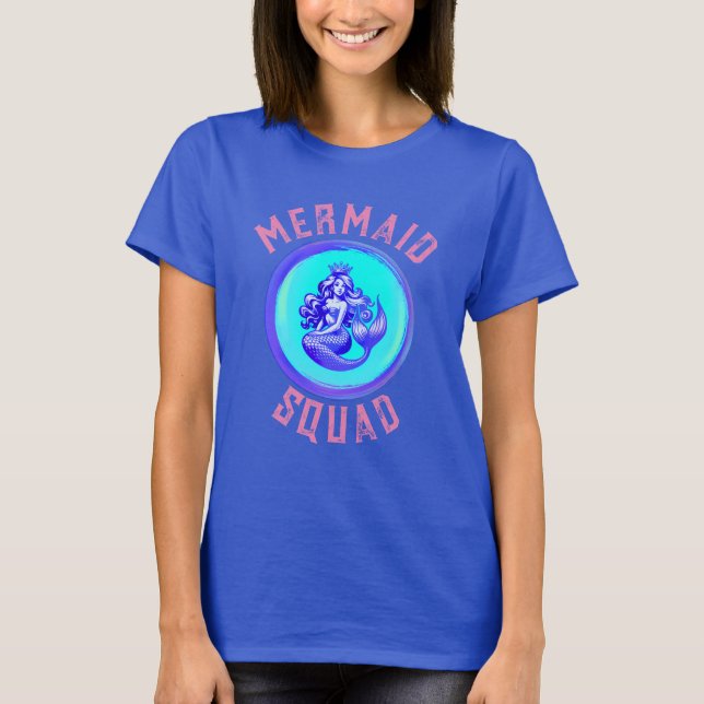 T-shirt Mermaid Squad Mermaid Anniversaire (Devant)