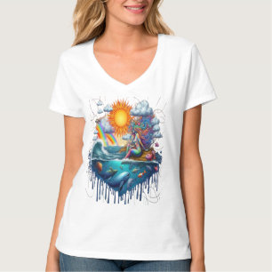 T-shirt Mermaid Surreal Subconscient Soleil Bissé Matin