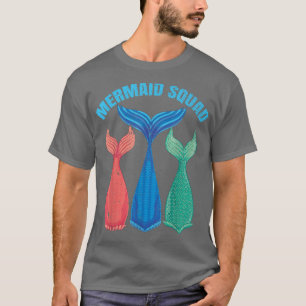 T-shirt Mermaid Tail Fairytale Mermaid Squad Imaginaire Me