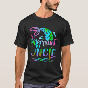 T-shirt Mermaid Uncle mignonne Mermaid Anniversaire Famill