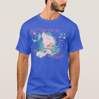 T-shirt Mermaid Valentine Bonne Saint Valentin Je t