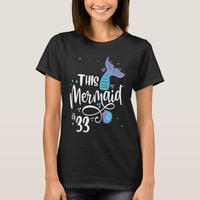T-shirt Mermaids 33 ans 33e anniversaire Mermaid E (Devant)