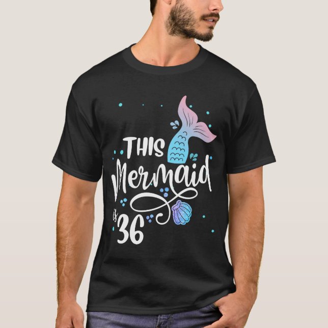 T-shirt Mermaids 36 Ans 36e Anniversaire Mermaid E (Devant)