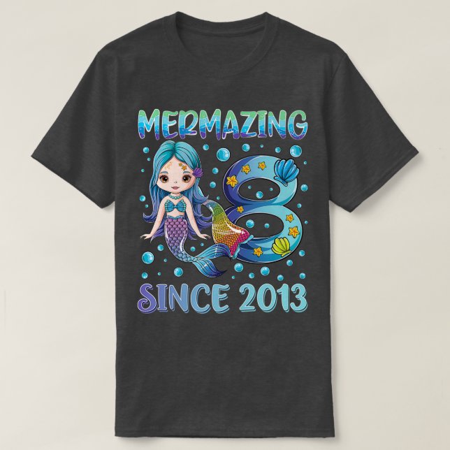 T-shirt Mermaizing depuis 2013 Enfants Mermaid amoureux 8e (Design devant)