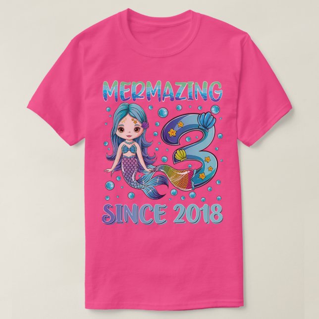 T-shirt Mermaizing depuis 2018 Enfants Mermaid amants 3e B (Design devant)