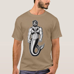 T-shirt Merman en cuir musclé