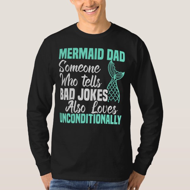 T-shirt Merman Mermaid Papa Créature aquatique (Devant)