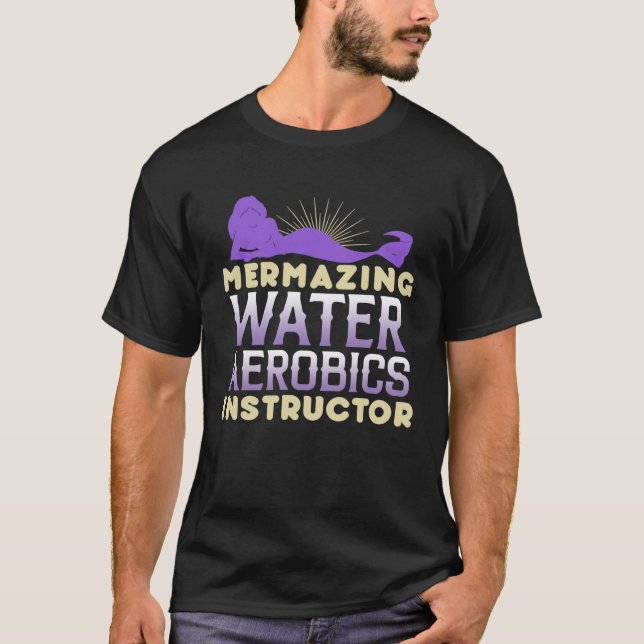 T-shirt Mermazing Water Aerobics Instructor Fitness Expert (Devant)