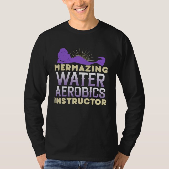 T-shirt Mermazing Water Aerobics Instructor Fitness Expert (Devant)