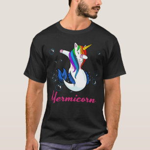 T-shirt Mermicorn Unicorn Pour Femmes Filles Sirène Unique