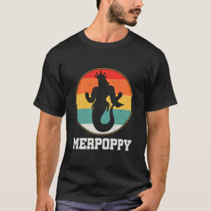T-shirt Merpopo Sécurité Merman Mermaid Grandpa Poisson
