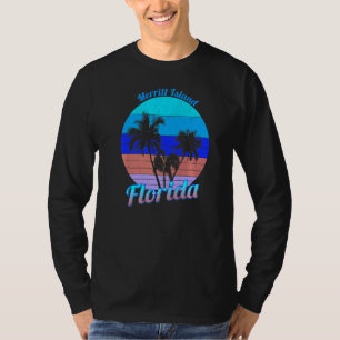 T-shirt Merritt Island Floride Palmiers tropicaux rétro V