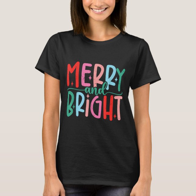 T-shirt Merry &amp; Bright Moody &amp; Uptight Matching Co (Devant)