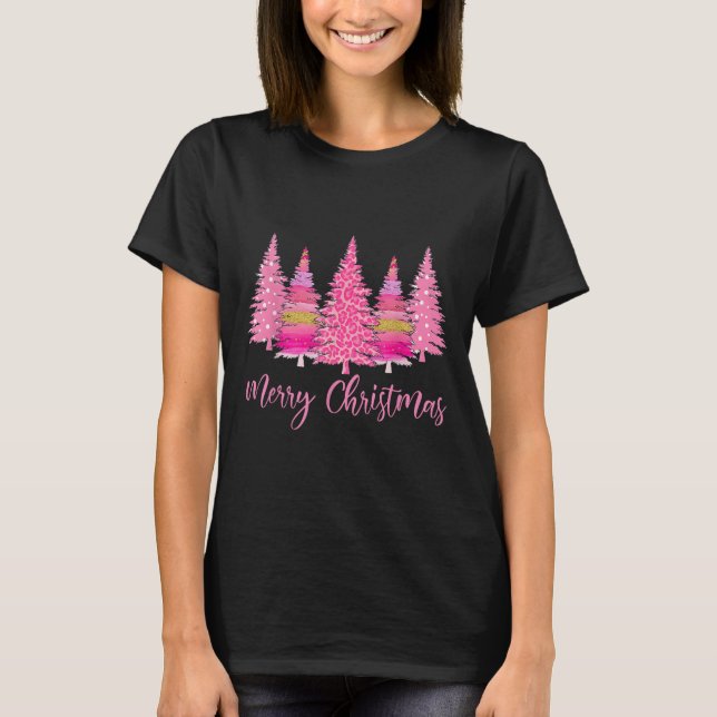 T-shirt Merry And Bright Nk Christmas Tree Merry Xmas Girl (Devant)