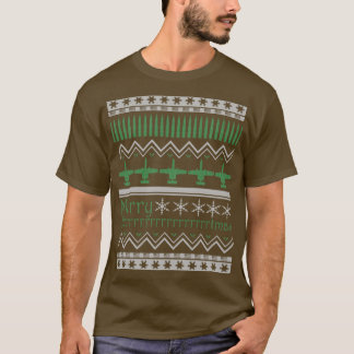 T-shirt Merry Brrrrrrrrrtmas A10 Warthog Ugly Christmas Sw