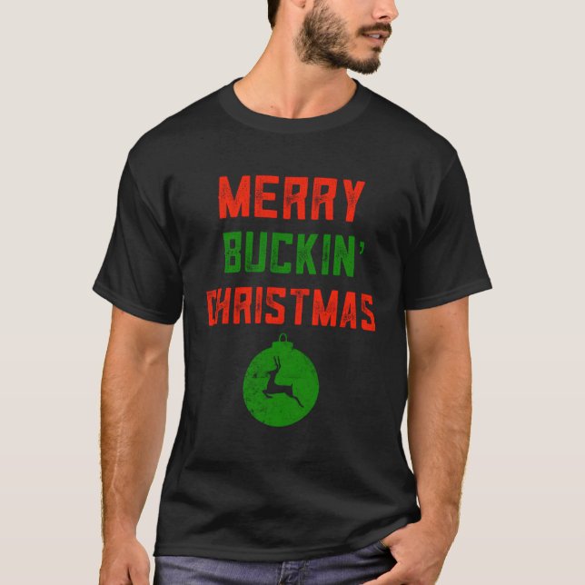 T-shirt Merry Buckin'Redneck Costume Ugly Trailer Bash Fo (Devant)