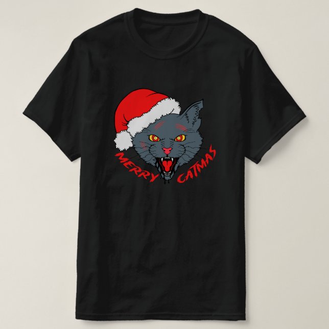 T-shirt Merry Catmas (Design devant)
