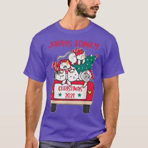 T-shirt Merry Catmas camion de Noël amoureux de les chats 