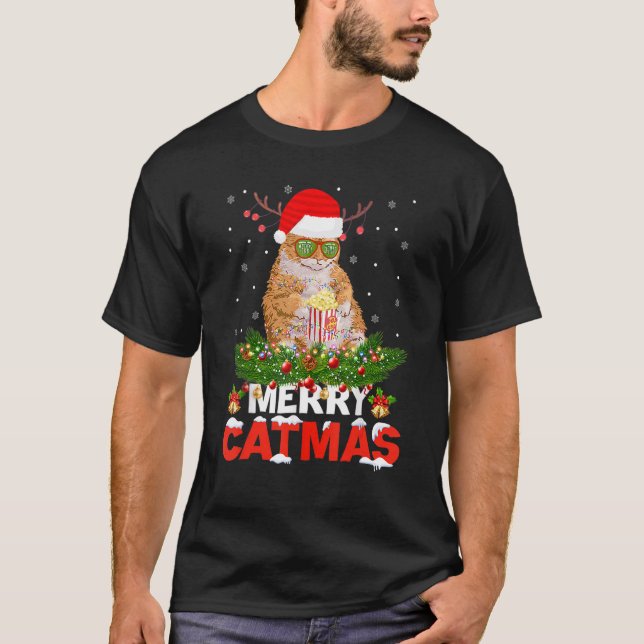 T-shirt Merry Catmas Cat Christmas Pajamas X Mas Ugly Swea (Devant)