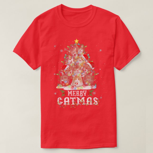 T-shirt Merry Catmas Xmas (Design devant)
