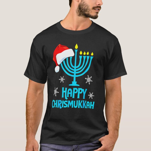 T-shirt Merry Chrismukkah 2022 Happy Hanoukka Christmas Sa (Devant)