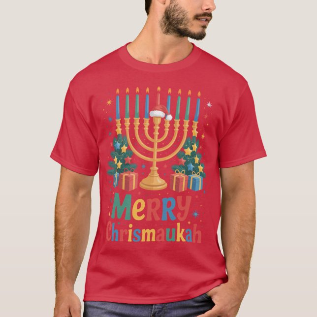T-shirt Merry Chrismukkah 2025 Happy Hanukkah Christmas gi (Devant)