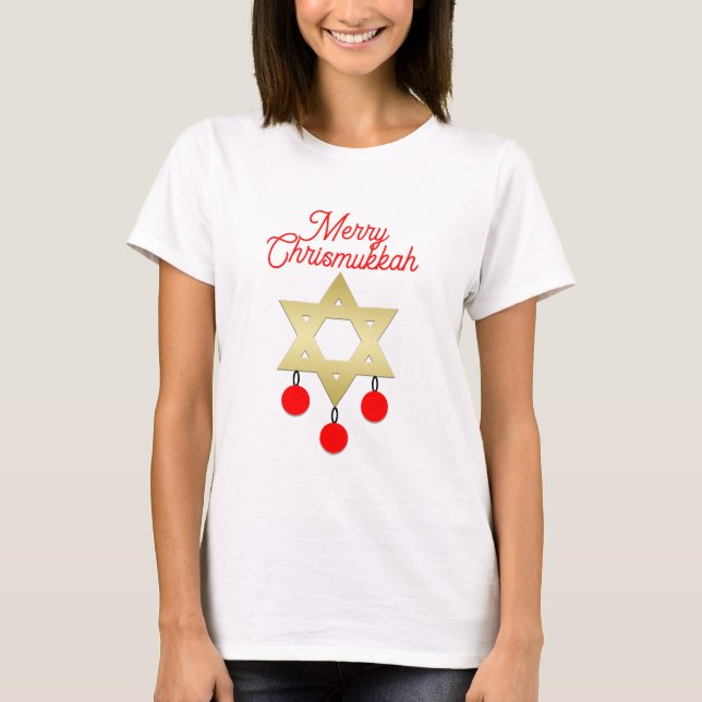 T-shirt Merry Chrismukkah Fun T Shirt (Devant)