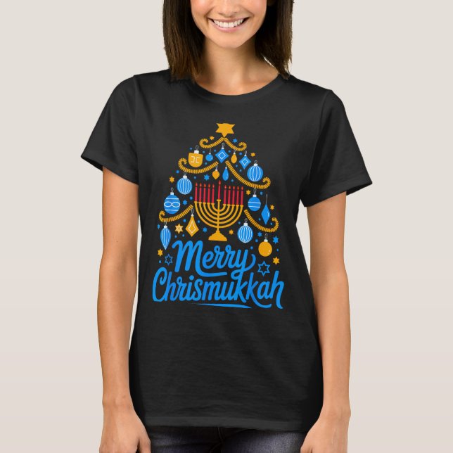 T-shirt Merry Chrismukkah Holiday Hanukkah Family Matching (Devant)