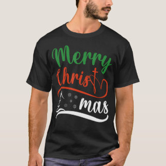T-shirt Merry Christ Mas Christian Christmas Jesus Christm