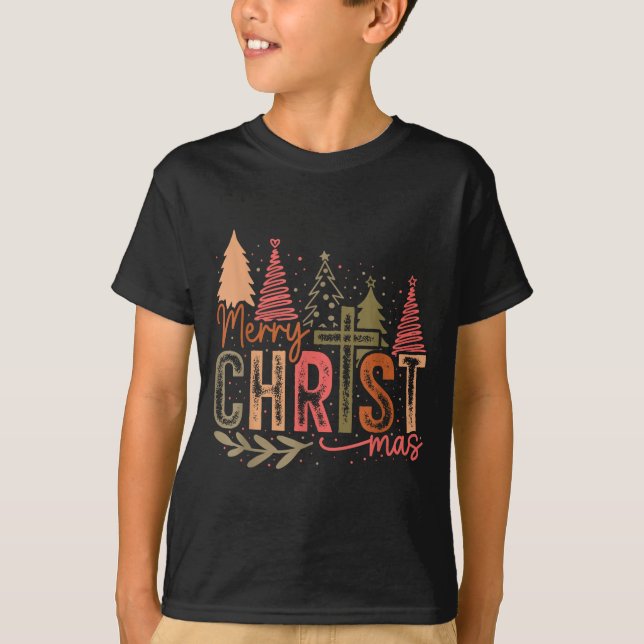 T-shirt Merry Christ Mas Christmas Christian Faith Jesus C (Devant)