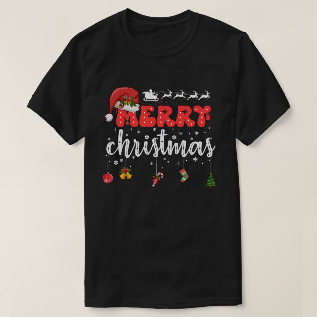 T-shirt  merry Christmas  (Design devant)