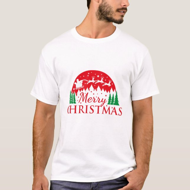 T-shirt Merry christmas  (Devant)