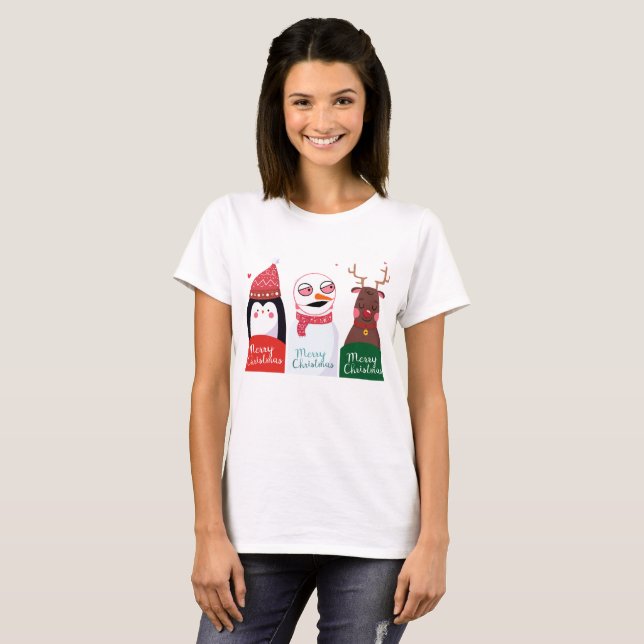 T-shirt Merry christmas (Devant entier)