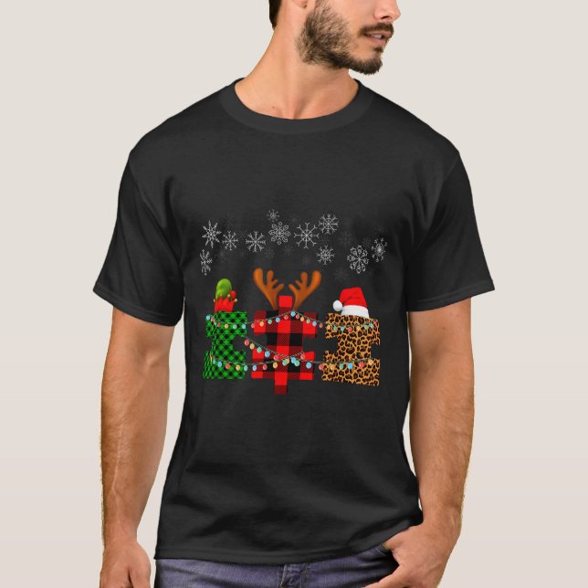 T-shirt Merry Christmas And Snowflakes Autism Merry Christ (Devant)