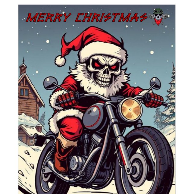 T-shirt Merry Christmas Biker Skeleton Santa (Créateur téléchargé)