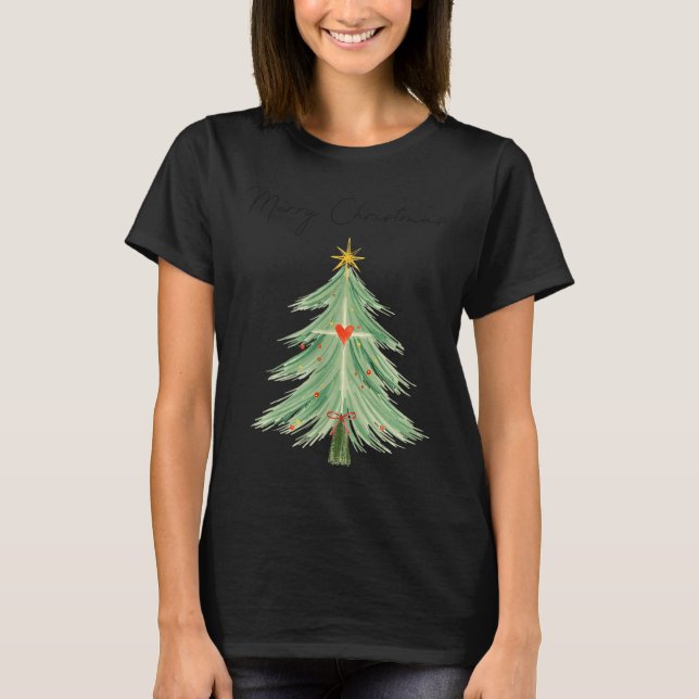 T-shirt Merry Christmas Christian Faith Cross Holiday Jesu (Devant)