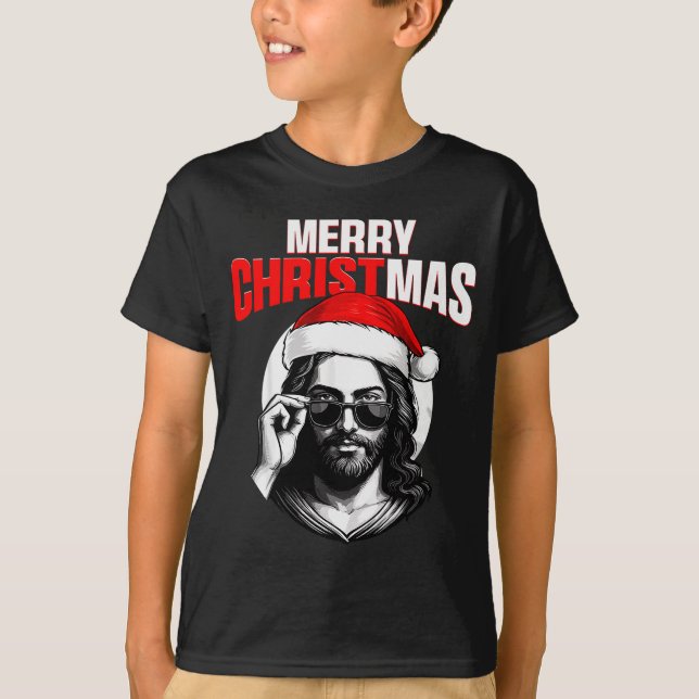 T-shirt Merry Christmas Christian Jesus Pajamas Pjs Xmas M (Devant)