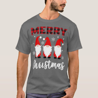 T-shirt Merry Christmas Cute Santa Claus With Christmas Li