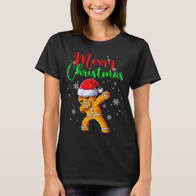T-shirt Merry Christmas Dab Gingerbread Xmas Christmas Coo (Devant)