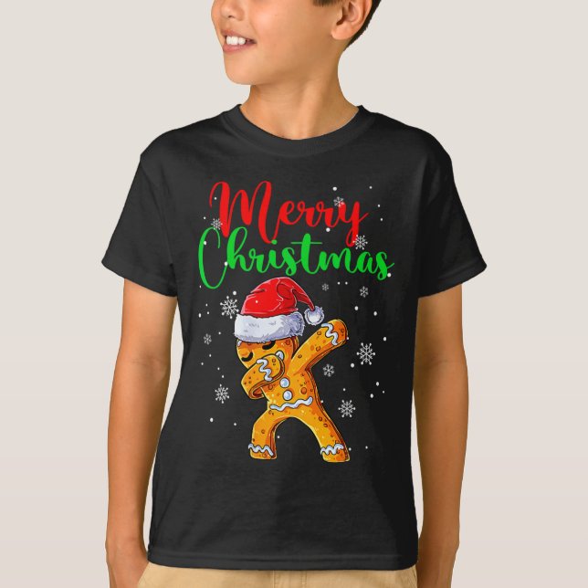 T-shirt Merry Christmas Dab Gingerbread Xmas Christmas Coo (Devant)