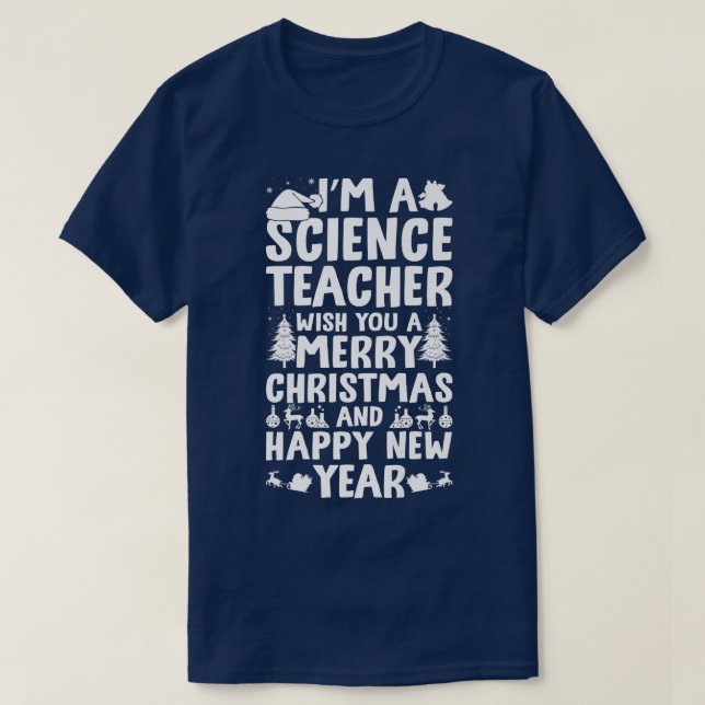 T-shirt Merry Christmas et Happy Ne (Design devant)
