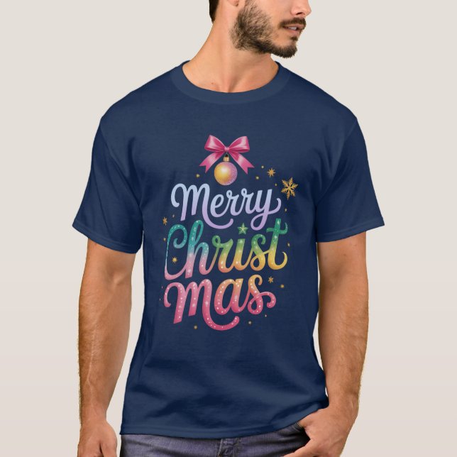 T-shirt Merry CHRISTmas friend (Devant)