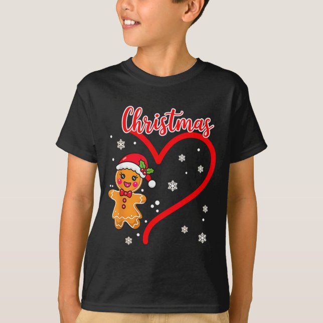 T-shirt Merry Christmas Gingerbread Couple Christmas  (Devant)