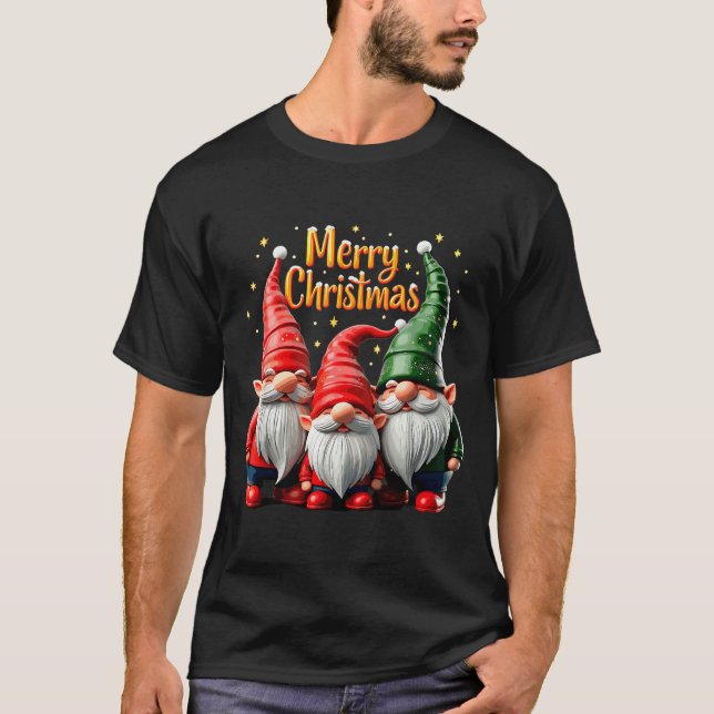 T-shirt Merry Christmas Gnomes Cozy Winter Gatherings  (Devant)