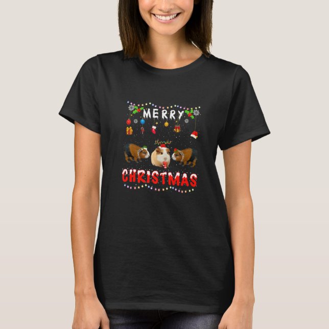 T-shirt Merry Christmas Guinea pig Xmas  Animals Pajama (Devant)