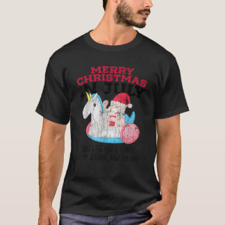 T-shirt Merry Christmas In July Funny Santa Beach Summer G