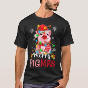 T-shirt Merry Christmas Merry Pigmas Cute Pig Funny Xmas