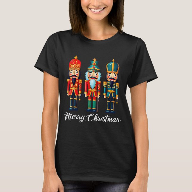 T-shirt Merry Christmas Nutcracker Ballet Festive Xmas Men (Devant)