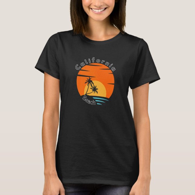 T-shirt Merry Christmas Palm Tree Christmas California Bea (Devant)