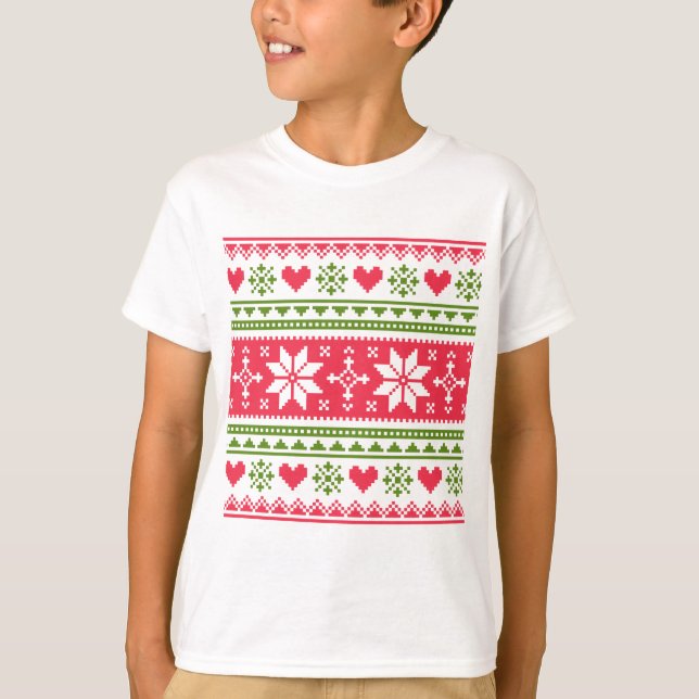 T-shirt Merry Christmas pattern 3 (Devant)